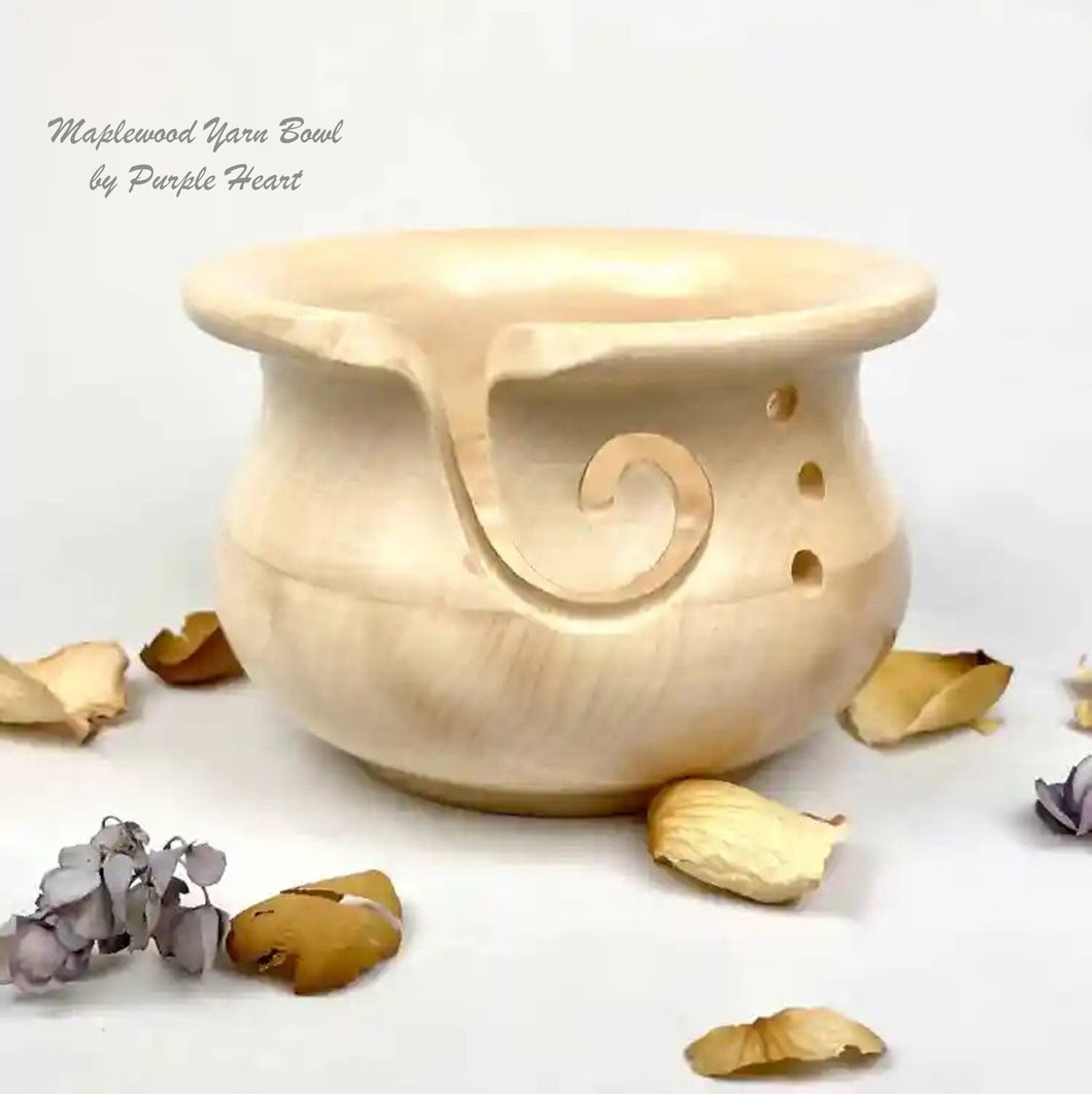 PURPLE HEART  Maplewood Yarn Bowl FREE Gift
